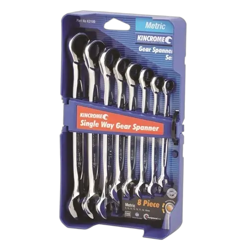 Kincrome Single Way Gear Spanner Set 8 Piece - Metric