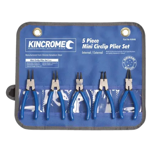 Kincrome Mini Circlip Pliers Set 5 Piece 125Mm (5")