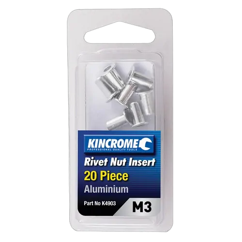 Kincrome Rivet Nut Insert M3 (Aluminium) - 20 Pack
