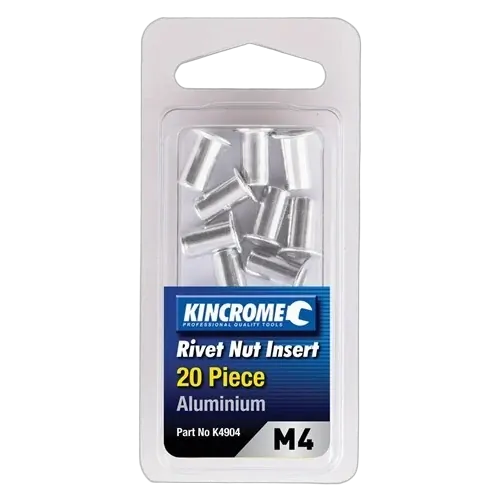 Kincrome Rivnut Aluminium M4 20 Piece