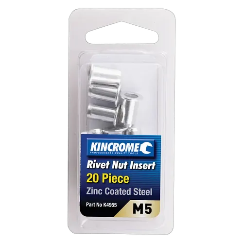 Kincrome Rivet Nut Insert M5 (Zinc Coated Steel) - 20 Pack