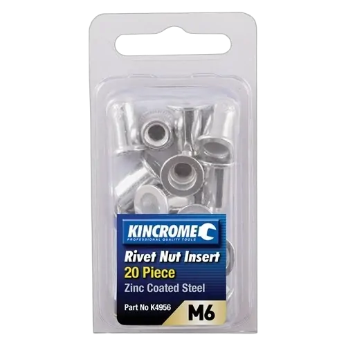 Kincrome Rivnut Zinc Steel M6 20 Piece