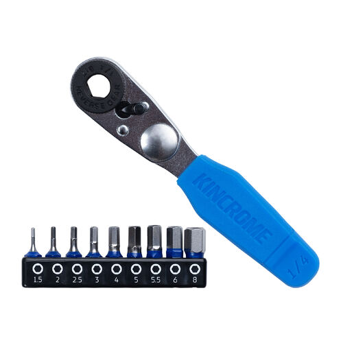 Mini Ratchet Hex Bit Set 10 Piece