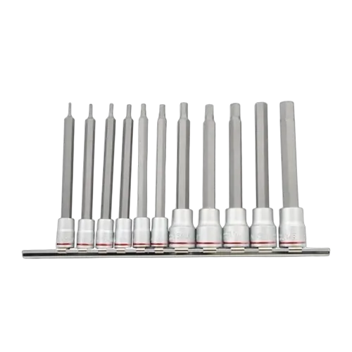 Kincrome Hex Socket Set Long Series 11 Piece 1/4 & 3/8 Drive - Imperial