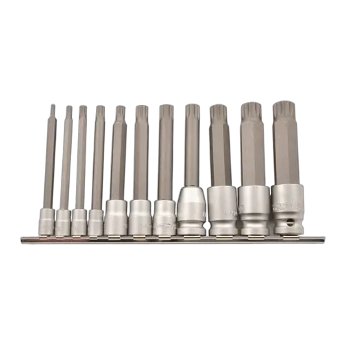 Kincrome Spline Bit Rail 11 Piece 1/4, 3/8 & 1/2" Drive