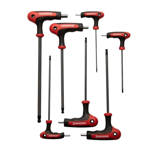 Kincrome Moulded T-Handle Hex Key Set 7 Piece - Imperial