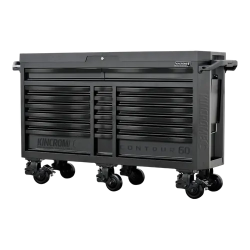 Kincrome Contour Super Wide Tool Trolley 20 Drawer Black Series