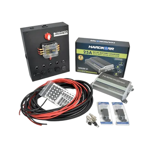 Small DC Control Box with Hard Korr 25a DCDC & Wiring Kit