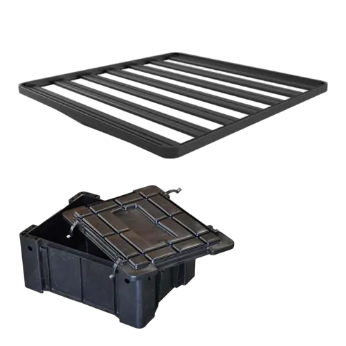 Front runner Ute Roll Top with No OEM Track Slimline II Load Bed Rack Kit / 1425(W) x 1358(L) / Tall