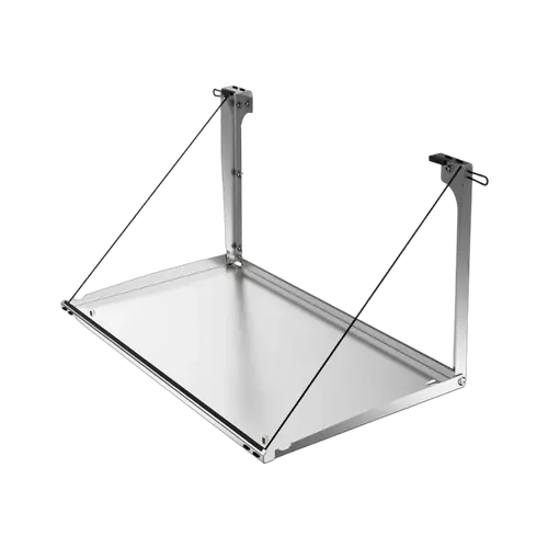 Compact Rear Door Drop Down Table to suit Toyota Prado 150 / Lexus GX 460 [Natural Stainless]