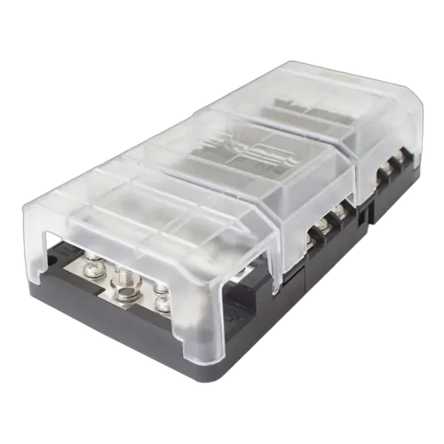 KT Accessories 12 Gang Fuse Box with LED Indicator for Faulty Fuses, Negative Bus