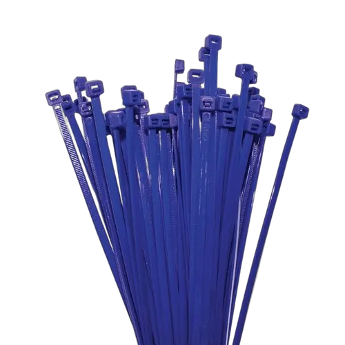 KT Accessories Nylon Cable Ties, Blue, 300mm Long x 4.8mm Wide, Pack of 100