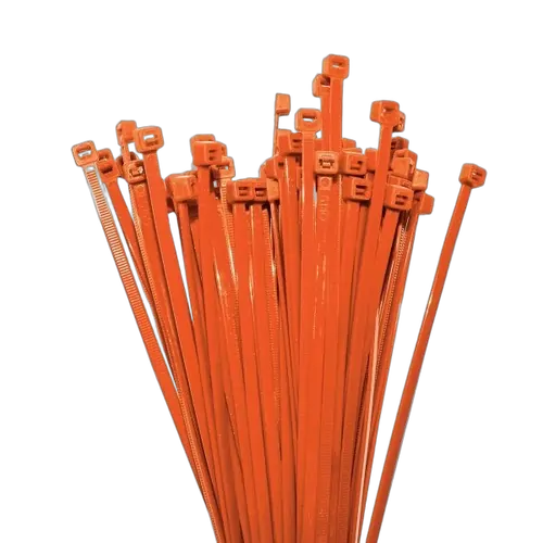 KT Accessories Nylon Cable Ties, Orange, 300mm Long x 4.8mm Wide, Pack of 100