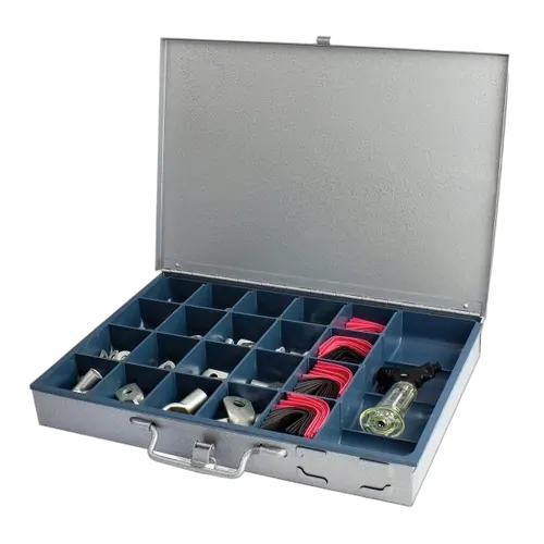 KT Accessories Copper Battery Lug & Heat Shrink Kit Assortment with Butane Gas Tool, 255 Pieces