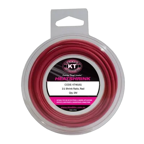 KT Accessories Heat shrink, Mini Spool, 3mm, Red, 2M
