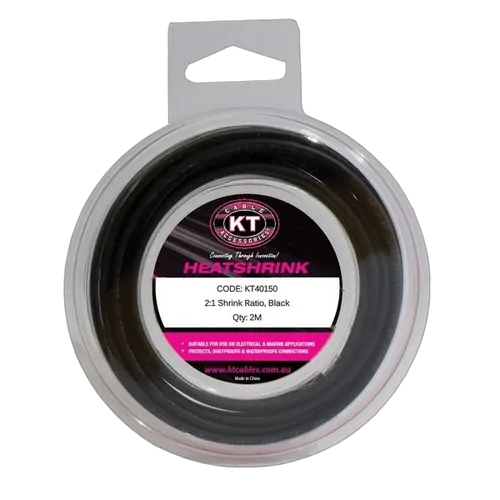KT Accessories Heat shrink, Mini Spool, 5mm, Black, 2M