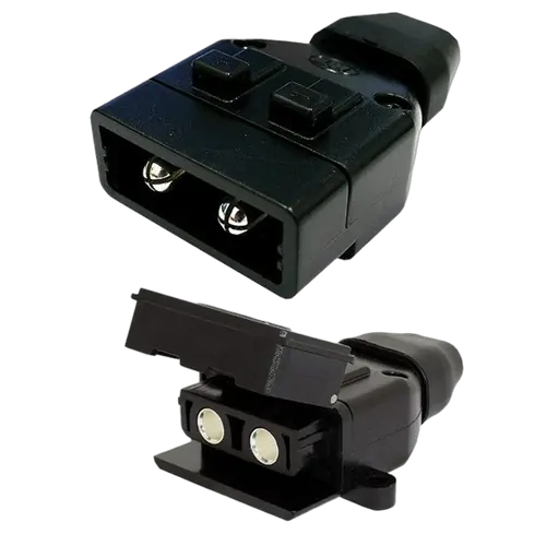 KT Accessories 2 Pin, 50 Amp Trailer Plug & Socket, Twin Pack