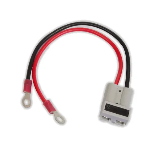 KT Accessories 50 Amp, 12-36V Connector With In-Built Voltmeter To 8mm Ring Terminals (300mm)