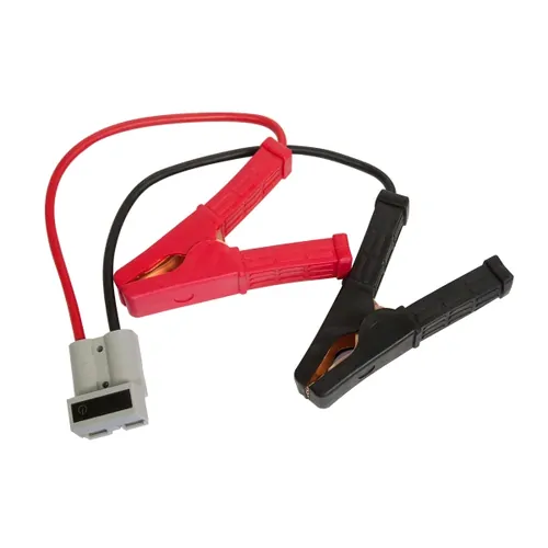 KT Accessories 50 Amp, 12-36V Connector With In-Built Voltmeter To 200A Insulated Battery Clamps (300mm)