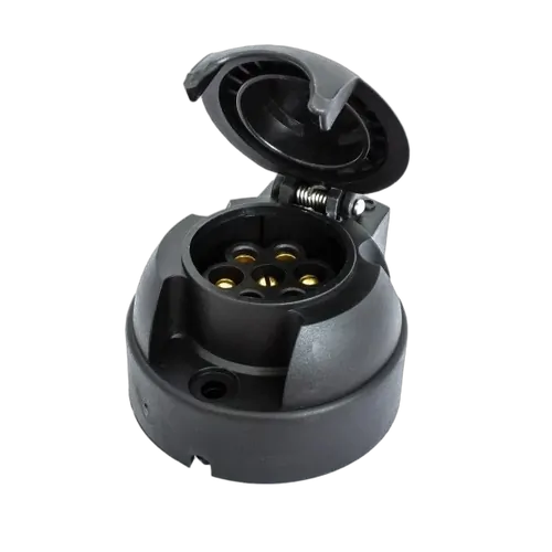 KT Accessories 7 Pin, Large Trailer Socket, LED