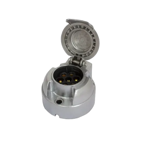 KT Accessories 7 Pin, Large Round, Trailer Socket, Metal
