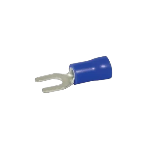 KT Accessories Terminals, Fork, Blue, 5mm, Pack 8