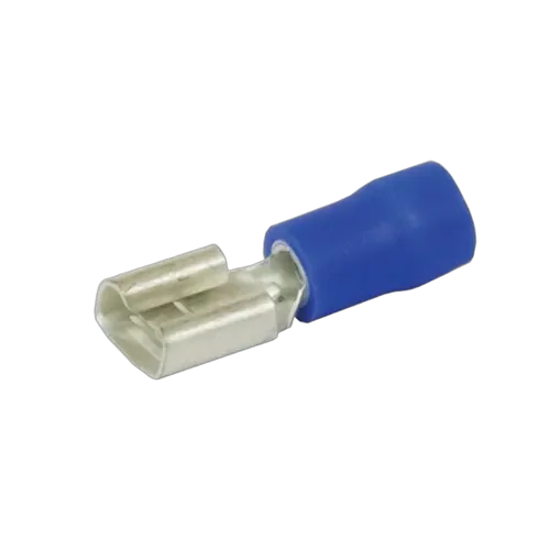 KT Accessories Terminals, Quick Connector, Female, Blue, Insulated, 6.3mm, Pack 8