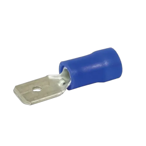 KT Accessories Terminals, Quick Connector, Male, Blue, 6.3mm, Pack 8