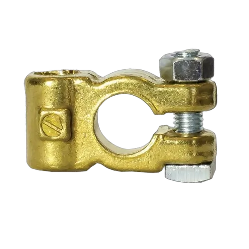 KT Accessories Battery Terminal, Brass Plated, Side Entry, Negative, Pack