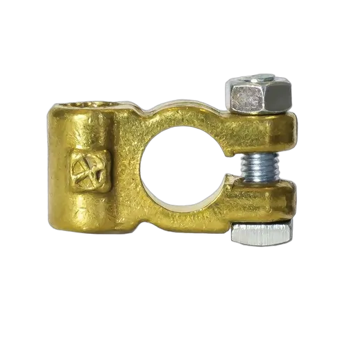 KT Accessories Battery Terminal, Brass Plated, Side Entry, Positive Pack