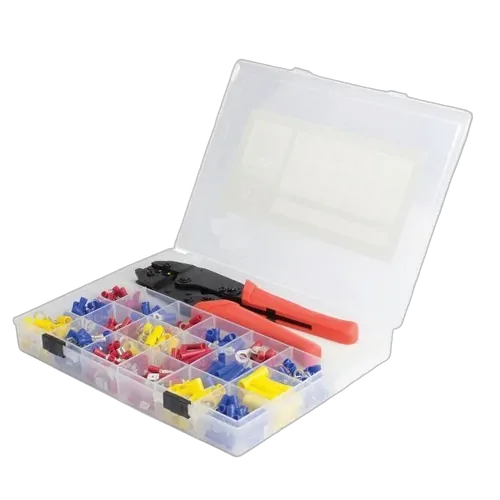 KT Accessories Insulated Terminal Kit Assortments with Ratchet Crimper, 451 Pieces