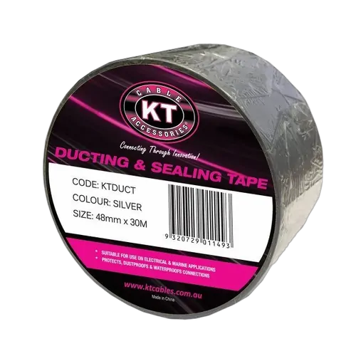 KT Accessories Ducting & Sealing Tape, Silver, 48mm x 30M