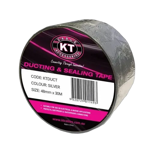 KT Accessories Ducting & Sealing Tape, Black, 48mm x 30M