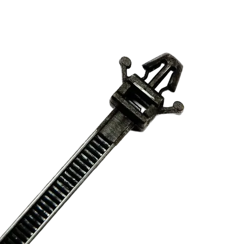 KT Accessories Push Mount Cable Ties, Black UV Treated, 190mm Long x 4.8mm Wide, 20 Pack