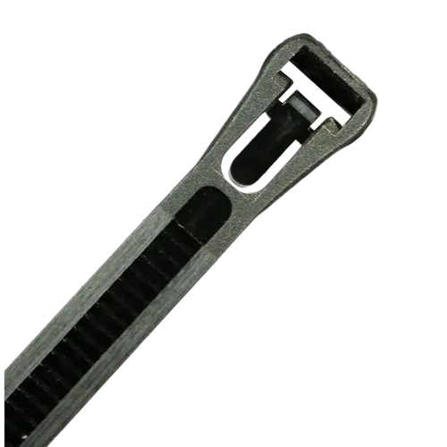 KT Accessories Releasable Cable Ties, Black UV Treated, 200mm Long x 7.6mm Wide, 100 Pack
