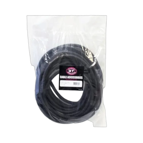 KT Accessories Split Loom, Tubing, Black, 29mm x 10M