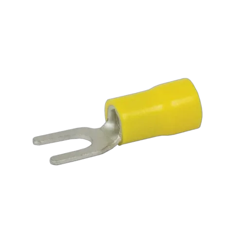 KT Accessories Terminals, Fork, Yellow, 4mm