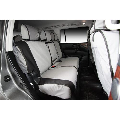 MSA Third Row 50/50 Split - MSA Premium Canvas Seat Covers To Suit Toyota Landcruiser 200 Series - Lc200 Gx Gxl10/08 To 10/15