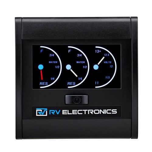 RV Electronics  LCD DOUBLE TANK WATER LEVEL INDICATOR AND VOLTMETER COMBINATION 