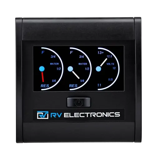 RV Electronics LCD Double Tank Water Level Indicator And Voltmeter Combination
