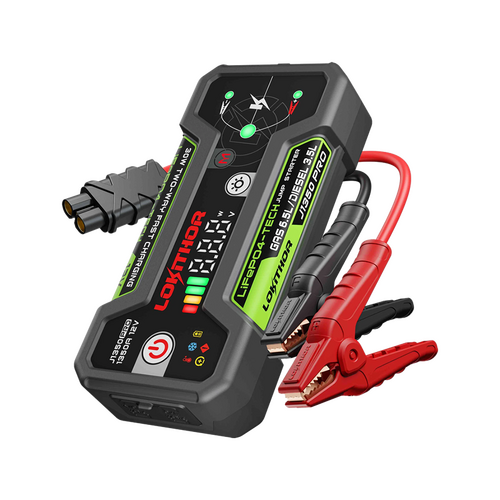 Lokithor Jumpstarter 12V/1350A LifePo4 | Flashlight @200 Lumen | Power Bank @ 8000mAh