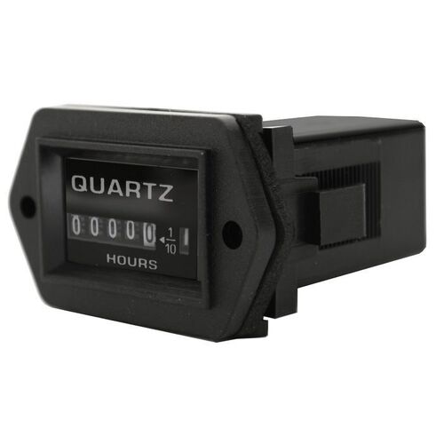 Lv Automotive 12-40Vdc Rectangular Hourmeter Black 0 - 99999.9 Hrs 36 X 22.6 Mm
