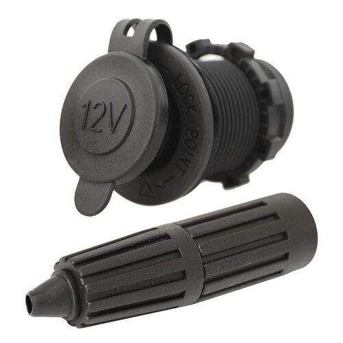 Engel Socket & Plug 12/24V Flush Mount With Rubber Cover Rating 20A 12V 10A 24V