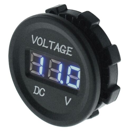 Voltmeter With Standard Nut Blue Display 12V-24V 5-32V