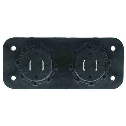 Dual Flush Mount With 1 X Usb Socket & 1 X Voltmeter With Usb Cover