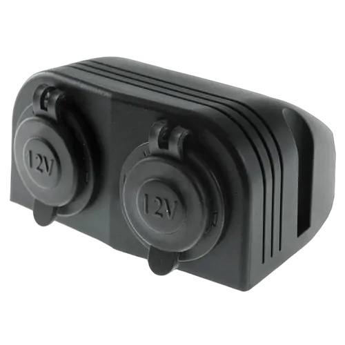 Dual Surface Mount Cigarette Sockets With Covers
