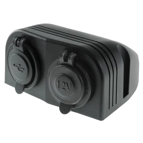 Dual Surface Mount With 1 X Ciga Socket & 1 X Twin Usb Usb Rated At 4.8A