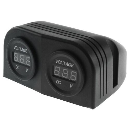 Dual Surface Mount Voltmeter Led Display 12/24V