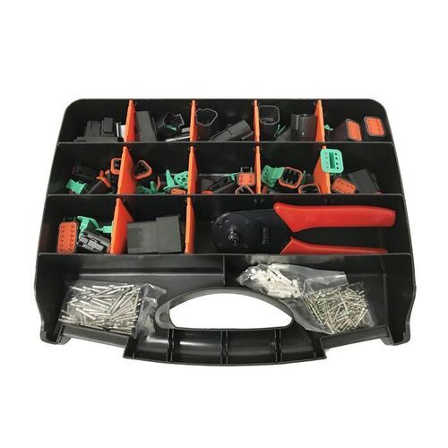 Dt Type Black Conn Kit[315Pcs] Includes Crimping Tool #16 Green Band Terminals