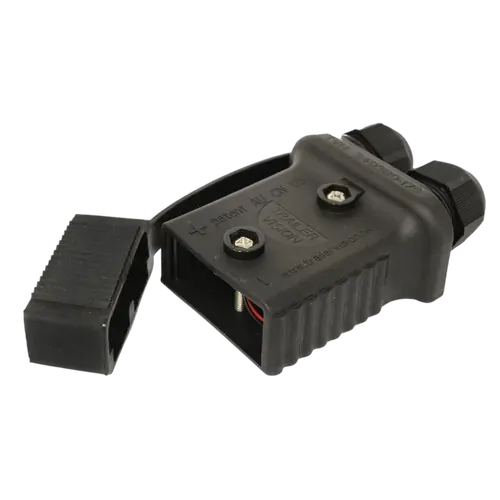 Black Connector Cover Assy With Led Suits 175A Anderson Connector Cable Glands X 2